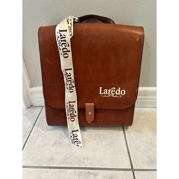 Real Leather Saddle Messenger Bag Satchel with Snap Holders RA Racio Aguayo - Picture 1 of 6